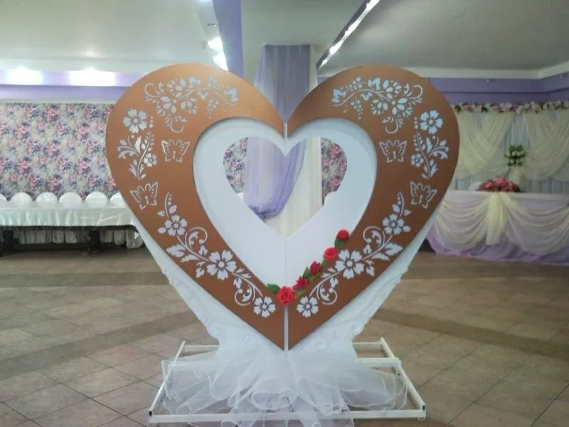 Сердце для свадьбы и юбилея,  прокат,  декорация,  фотозона  2